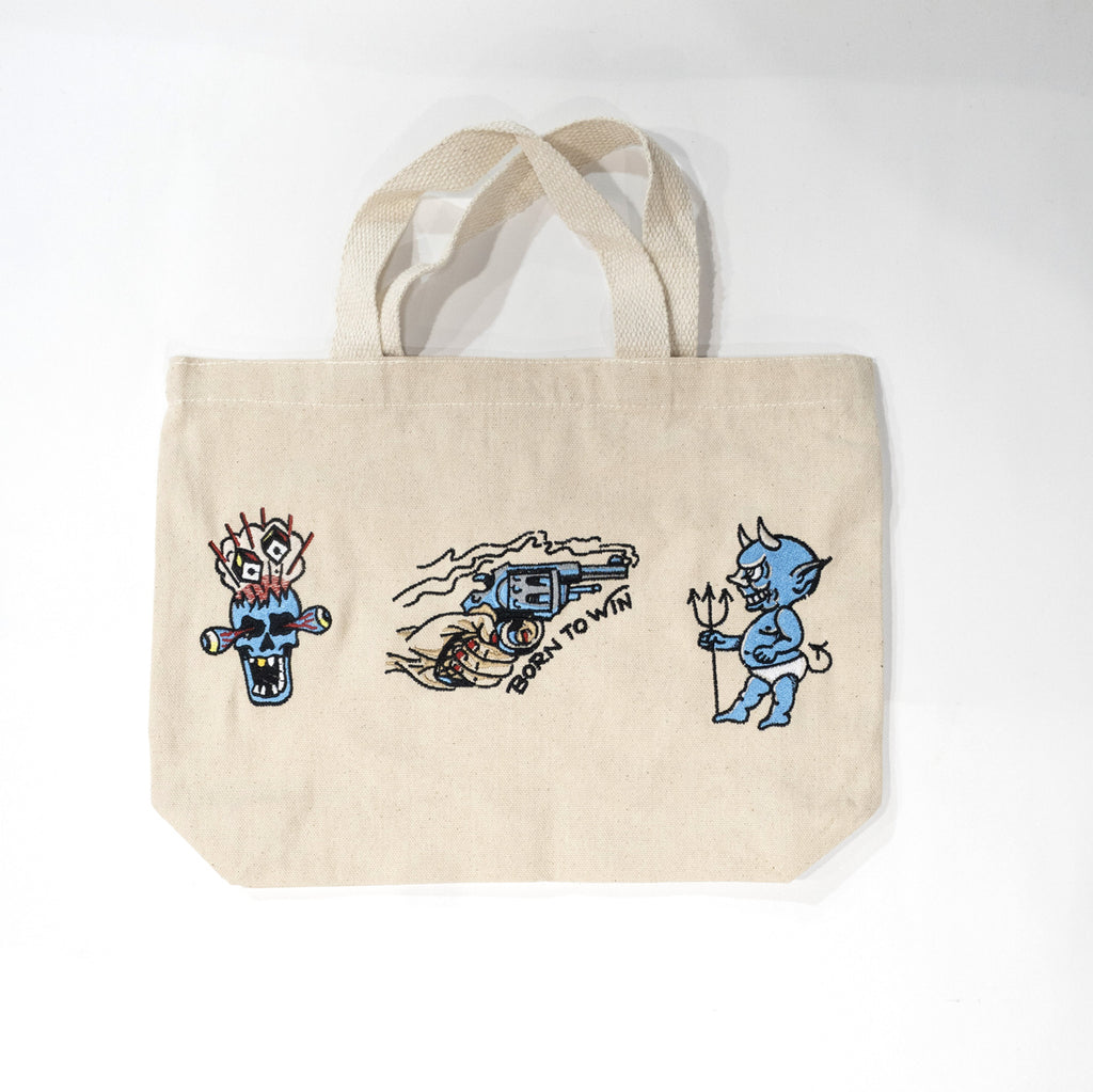 Small Canvas Tote Bag - Blue Devil