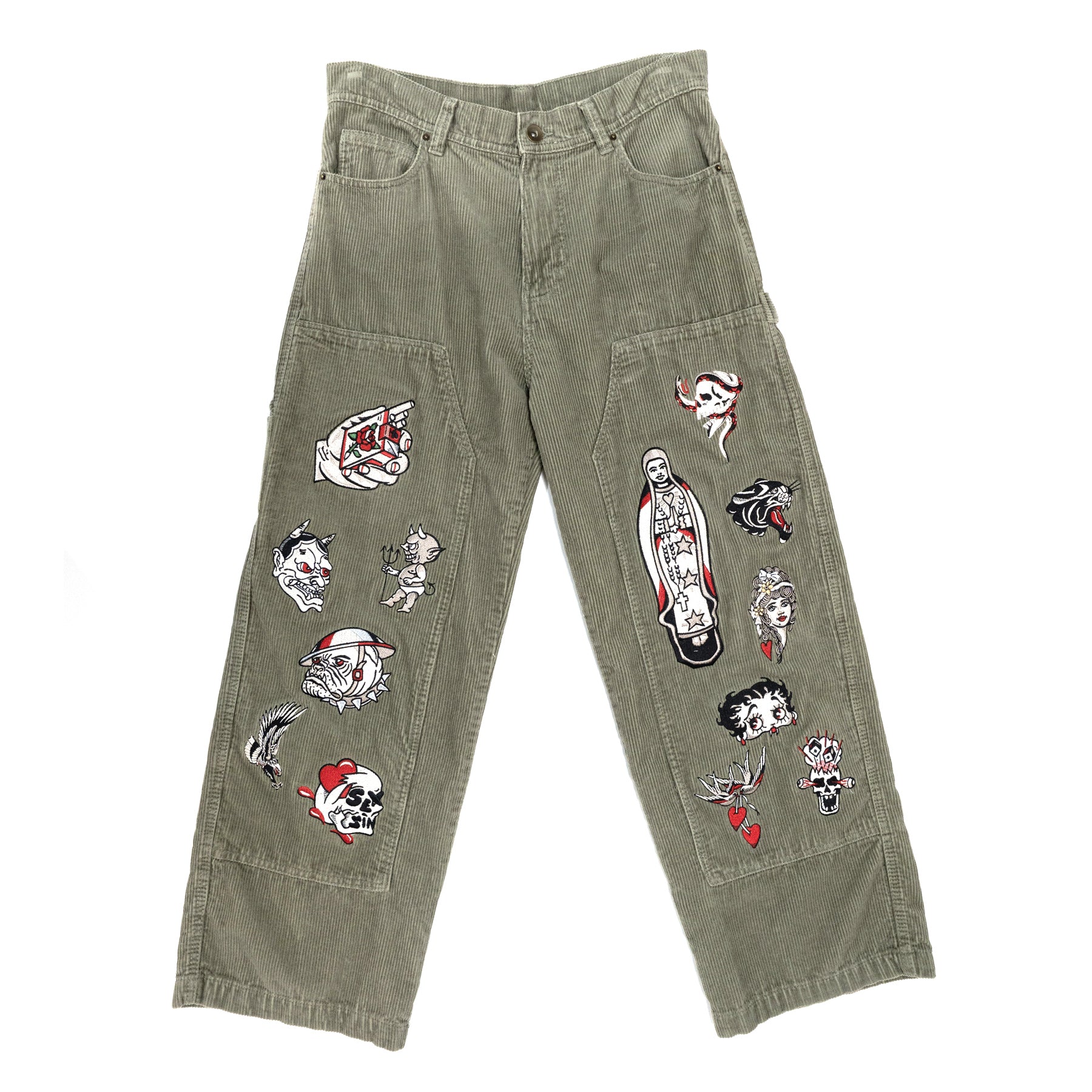 Embroidered Dickies Work Pant - Corduroy
