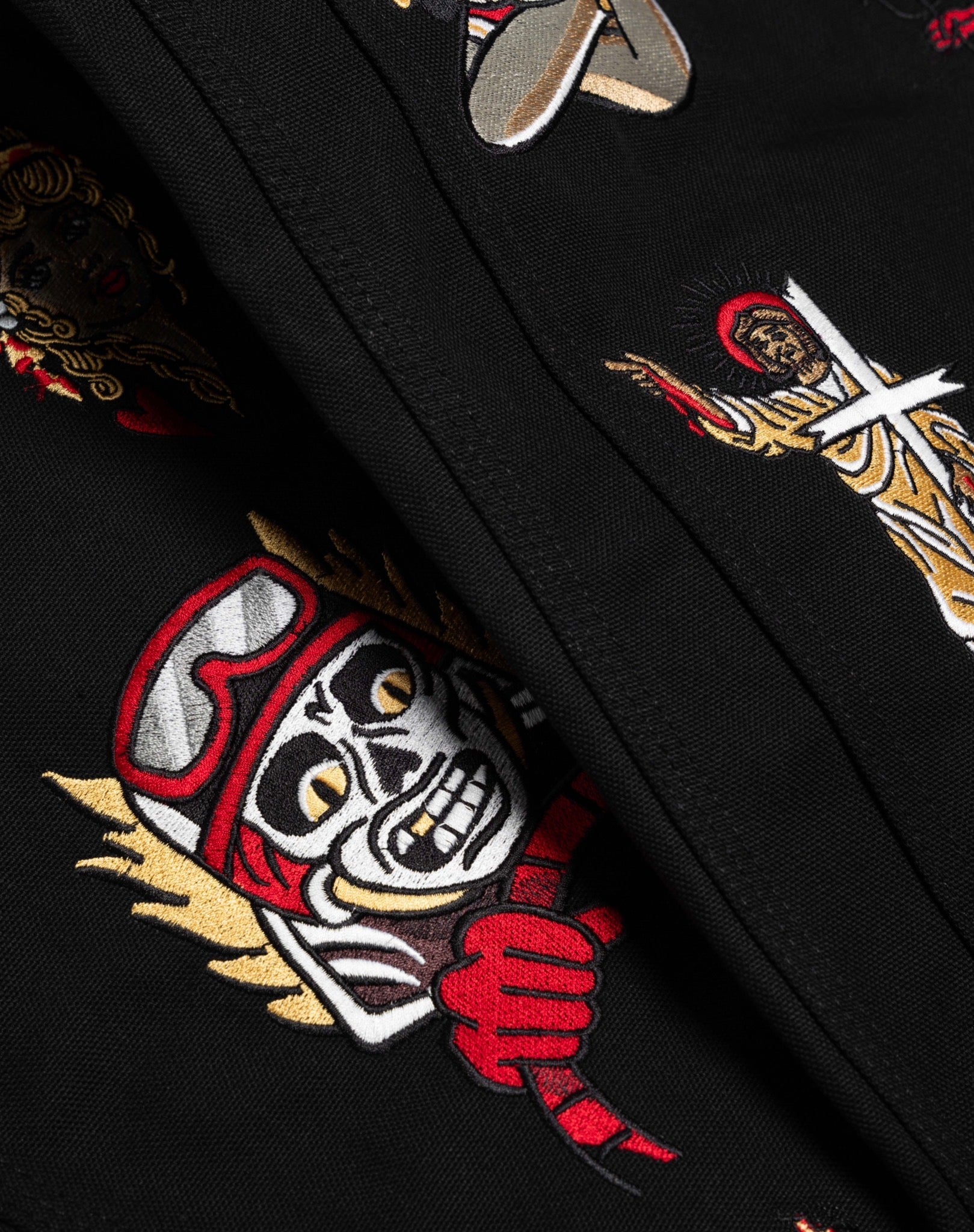 Embroidered Carhartt Double Knee Pants - Black III