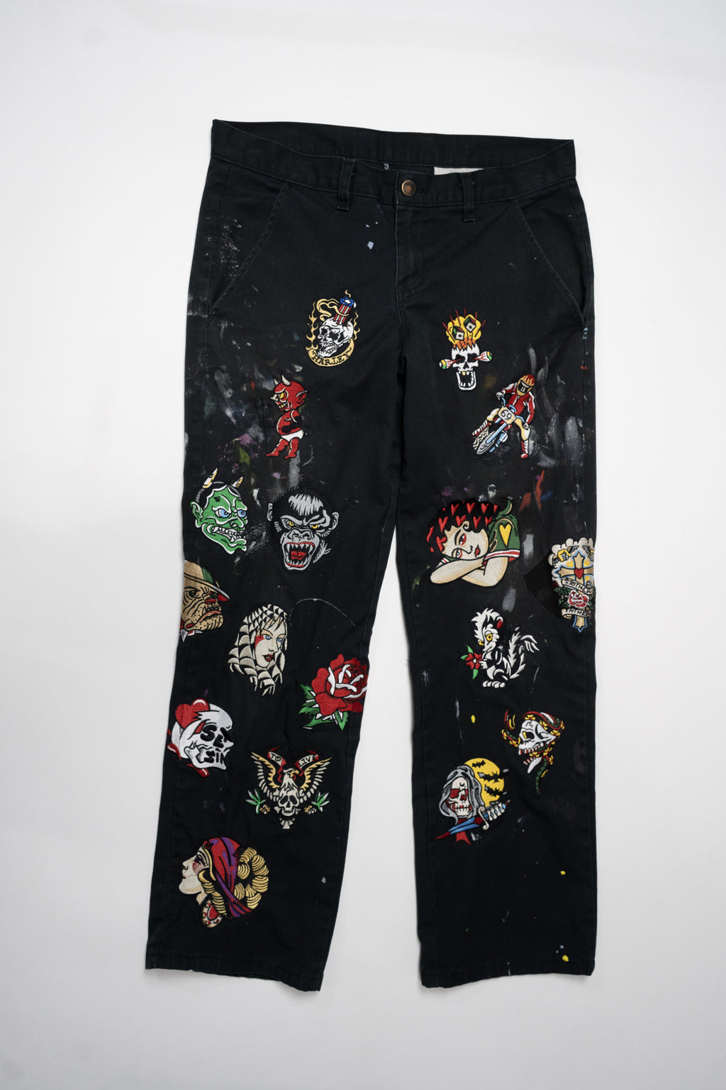 Embroidered Dickies Work Pant - Black