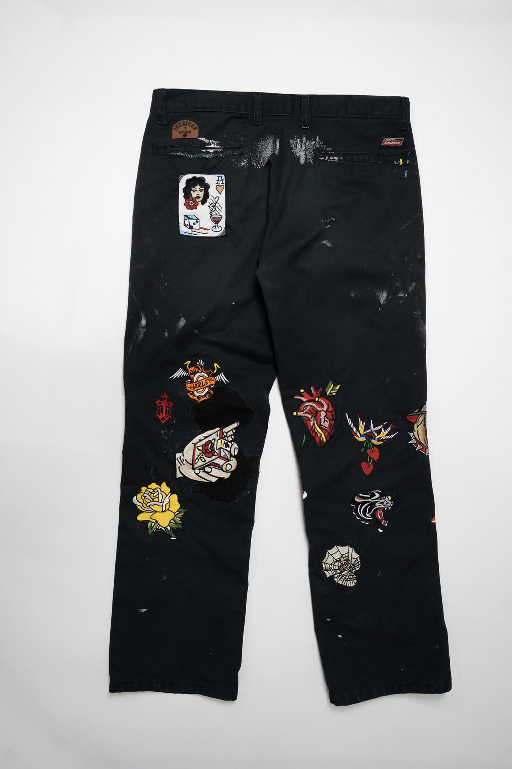 Embroidered Dickies Work Pant - Black