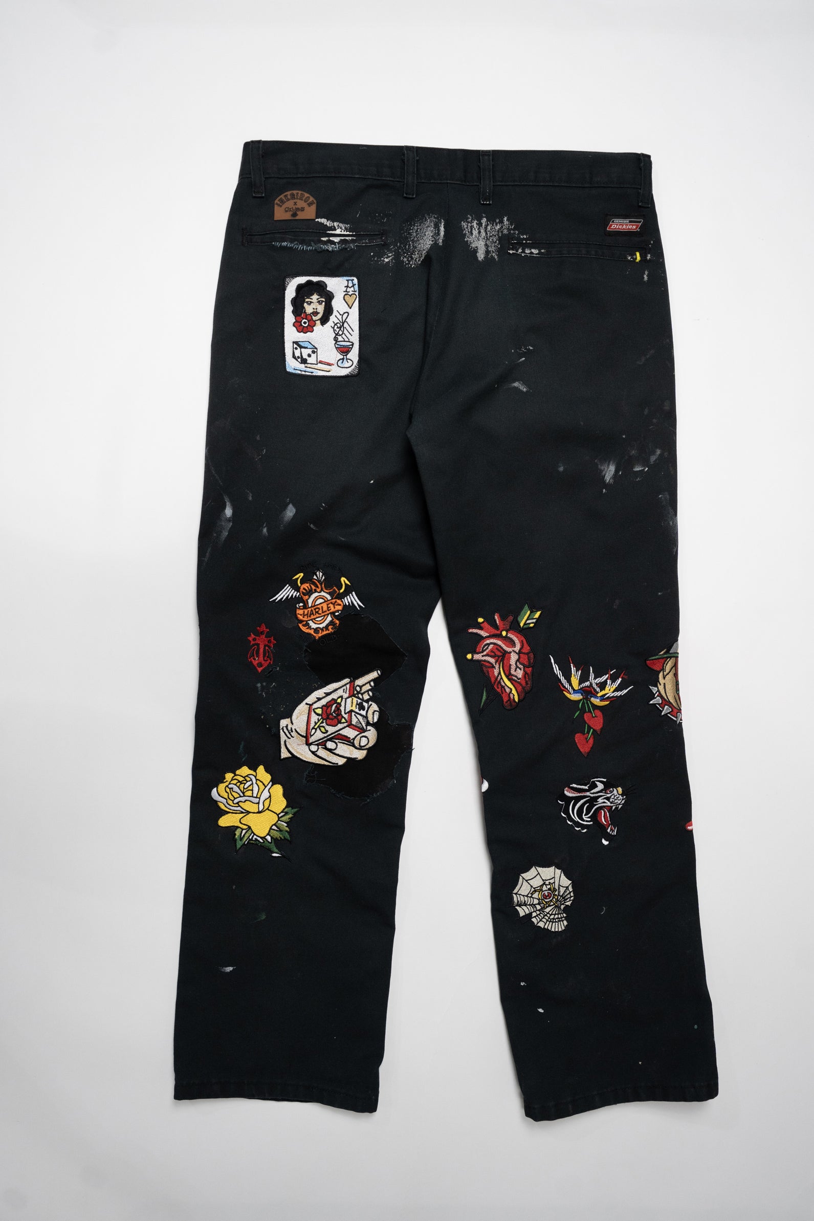 Embroidered Dickies Work Pant - Black