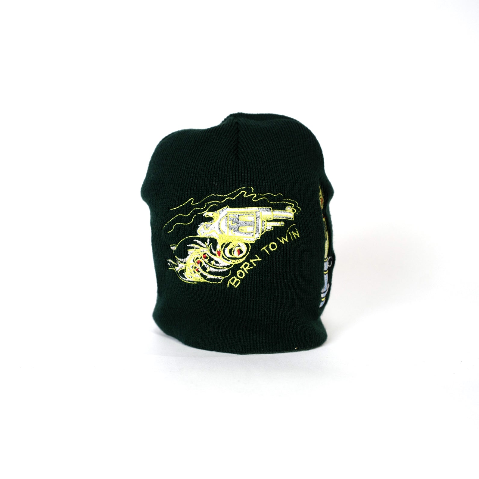 Embroidered 8 1/2" Skull Cap - Green