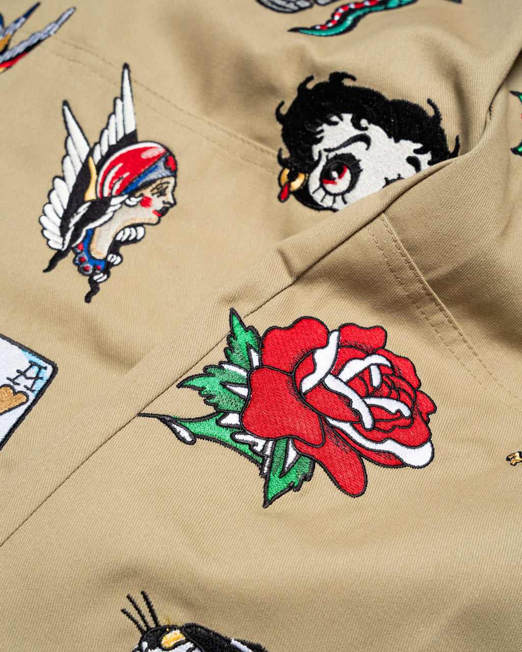 Embroidered Dickies Work Pant - Khaki