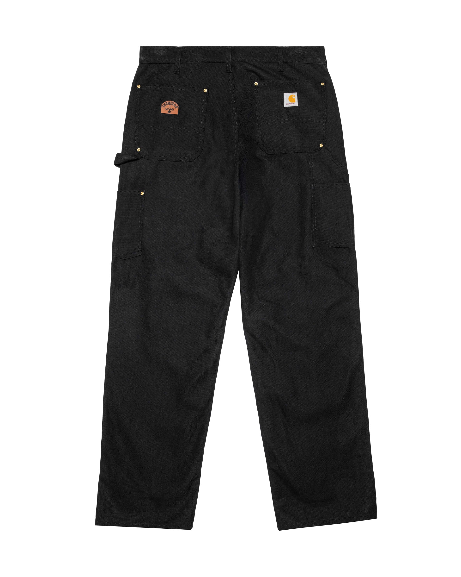Embroidered Carhartt Double Knee Pants - Black