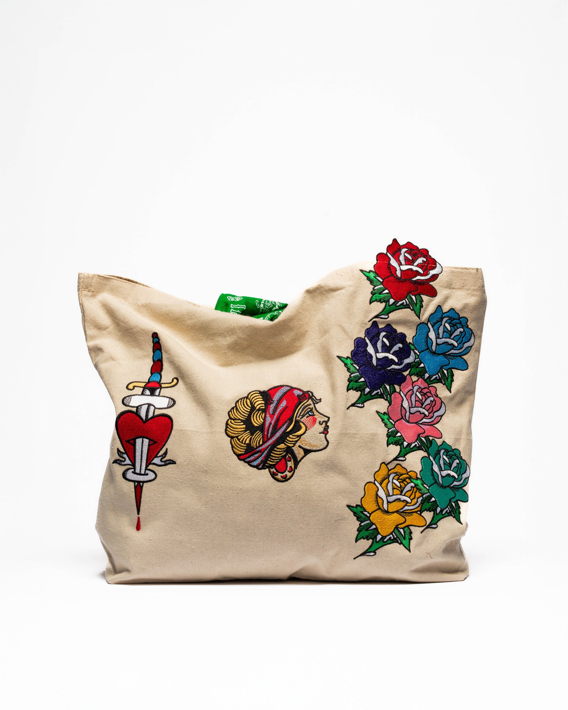 Canvas Tote Bag - Roses